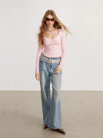 Lace Patchwork Long Sleeve Top