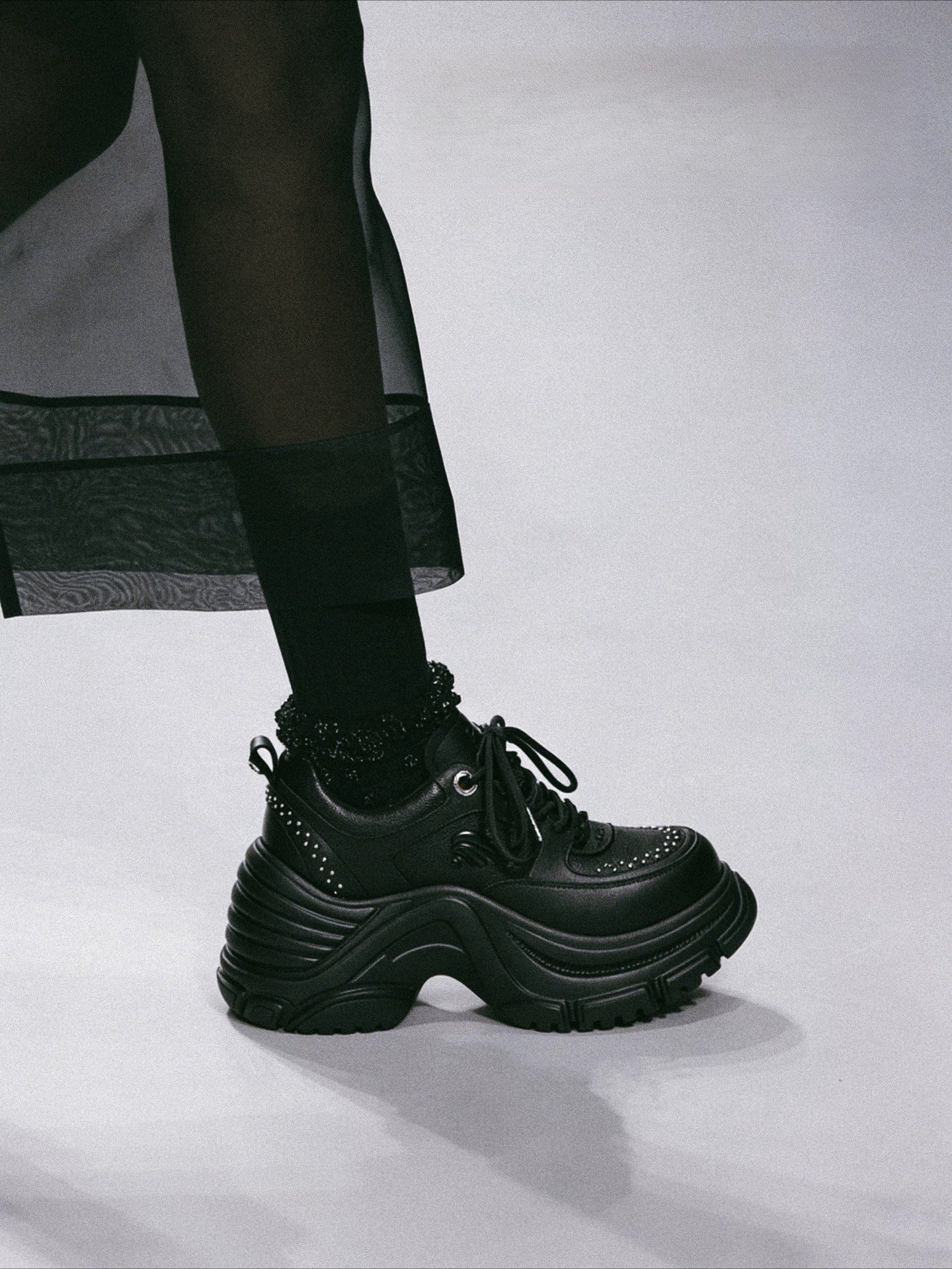 Black Clunky Sneaker