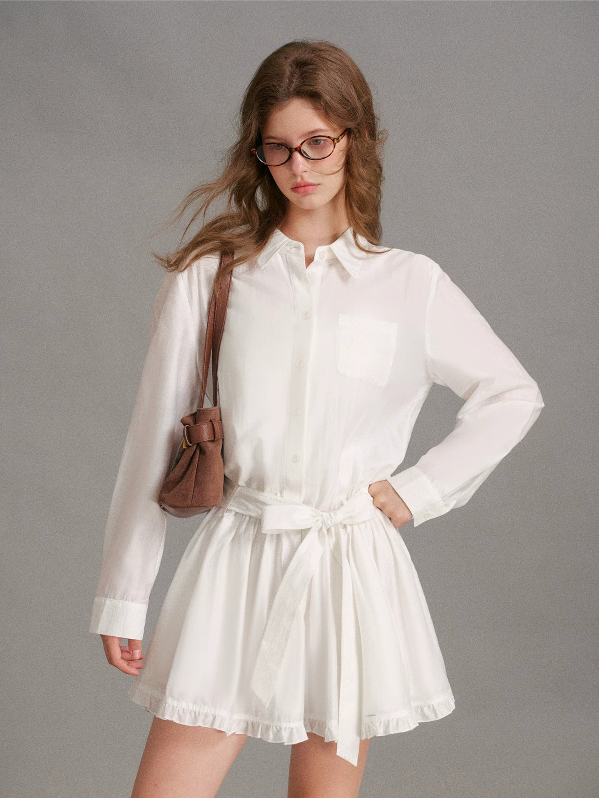 Ruffle Waist Polo Dress