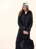 Stand-Collar Quilted Down Jacket Set