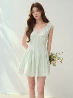 Green & Brown "Seaside Reading" Dress