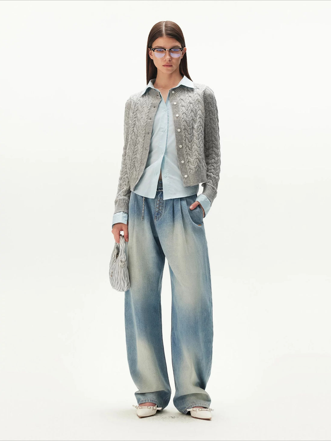 Cloud Wool Patchwork Cardigan