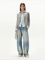 Cloud Wool Patchwork Cardigan