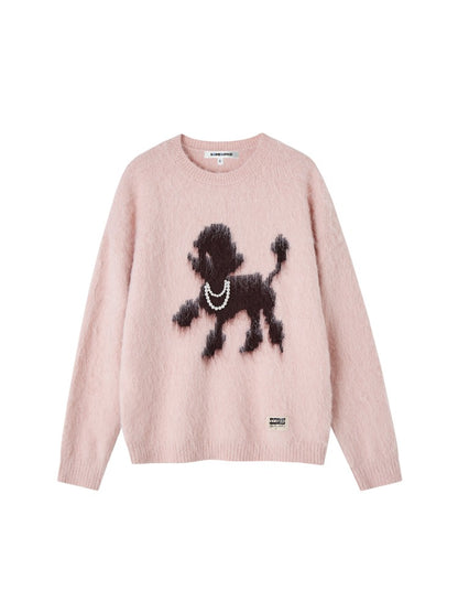 Playful-puppy Crewneck Sweater
