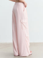 Pink Utility Wide-Leg Pants