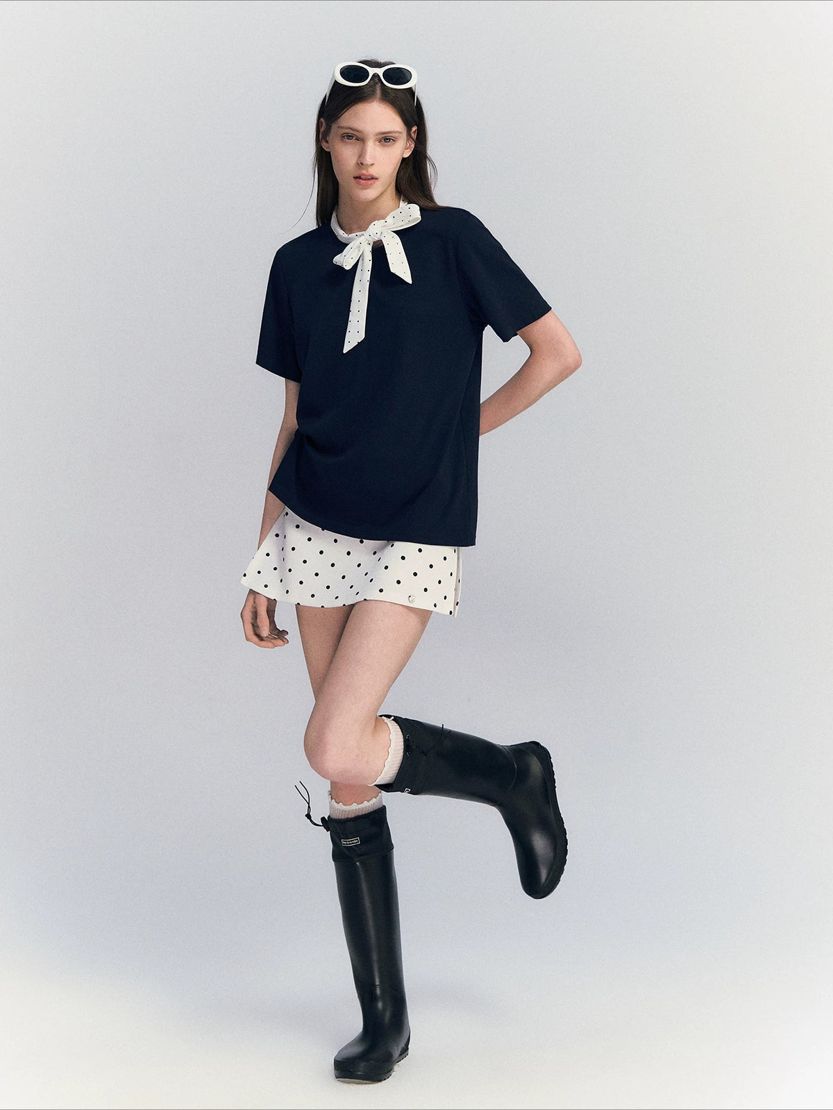 Polka Dot A-Line Skirt