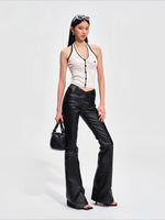 Triumph Waxed Denim Flare Jeans
