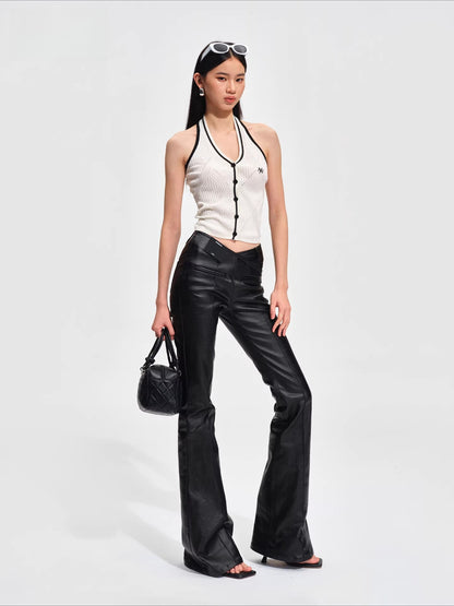 Triumph Waxed Denim Flare Jeans