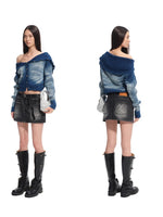 Blue Lightning Wash Cardigan