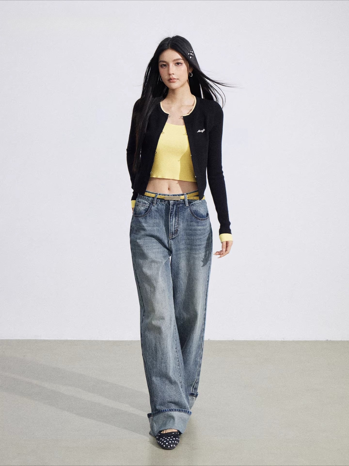 Contrast Layer Knit Top