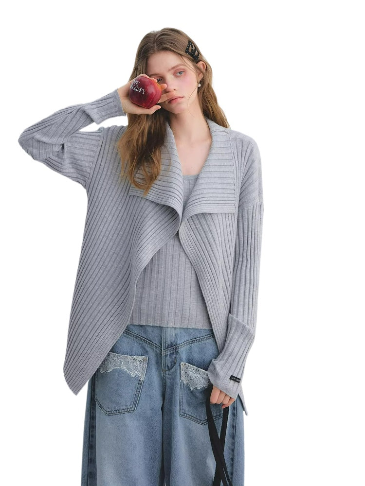 Irregular Knit Two-Piece Set