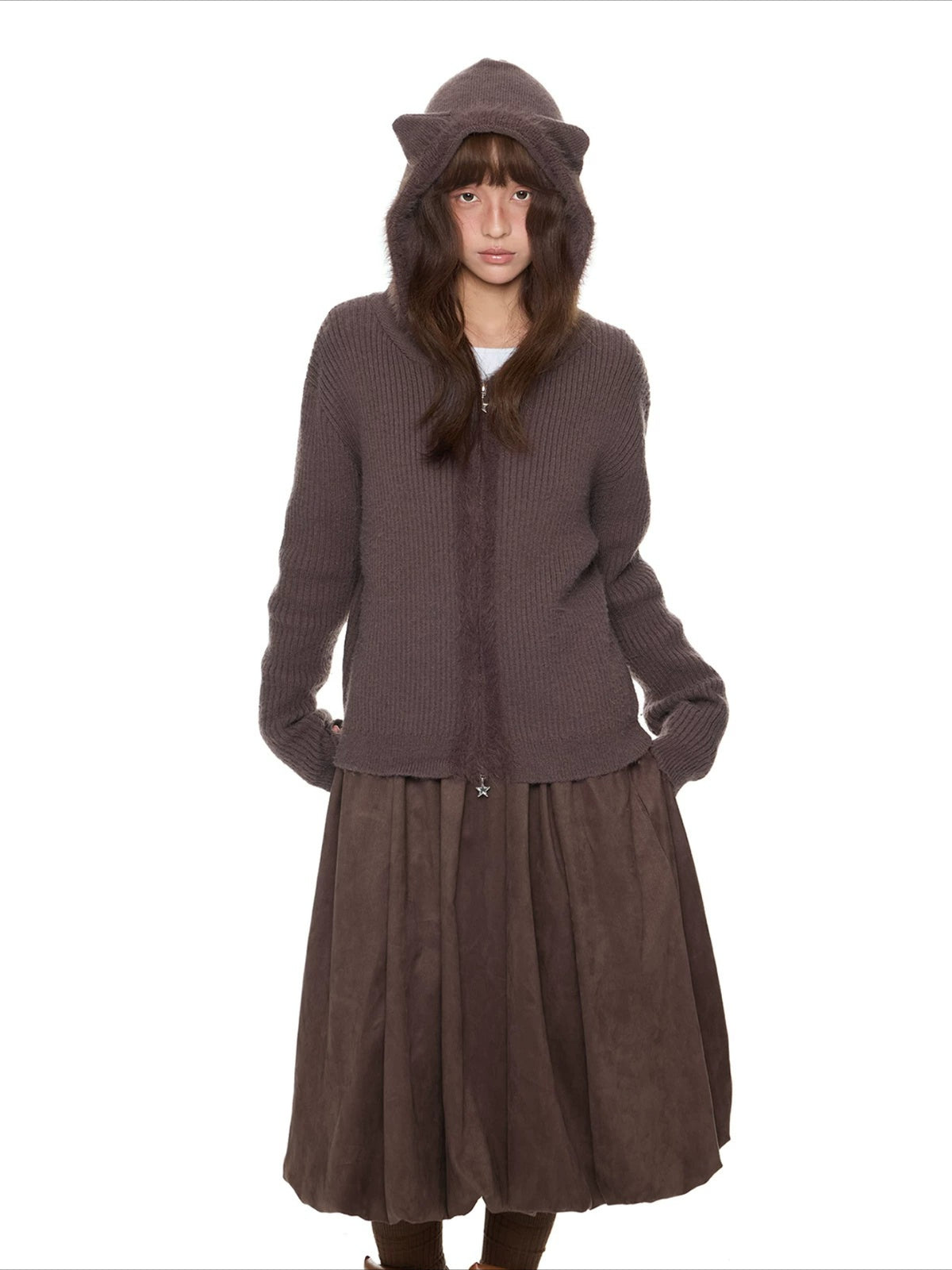 Bear Ear Knit Cardigan