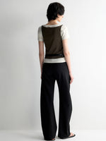 Cross-Design Low-Waisted Casual Pants