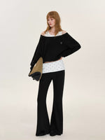Polka Dot Layered Sweatshirt Set