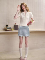 Mohair Wool Openwork Knit Sweater