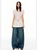 Hooded Vintage Short Sleeve Top