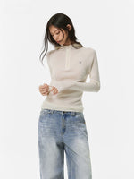 Pure Wool Half-Zip Hooded Sweater