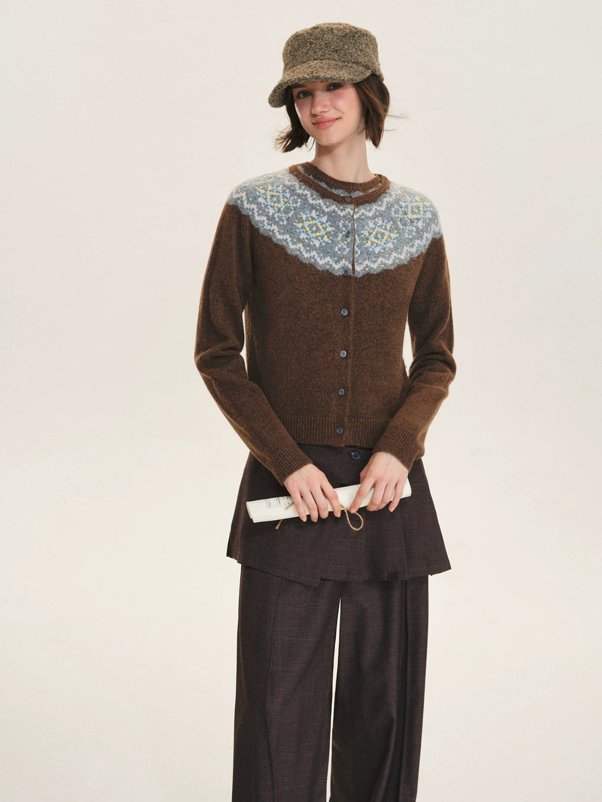 Fair Isle Cardigan &amp; Sweater Set