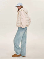 Hooded Fleece Down Vest Two-Piece Set