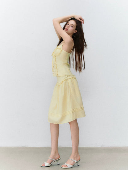Butterfly Tie Tank Top &amp; Skirt Set