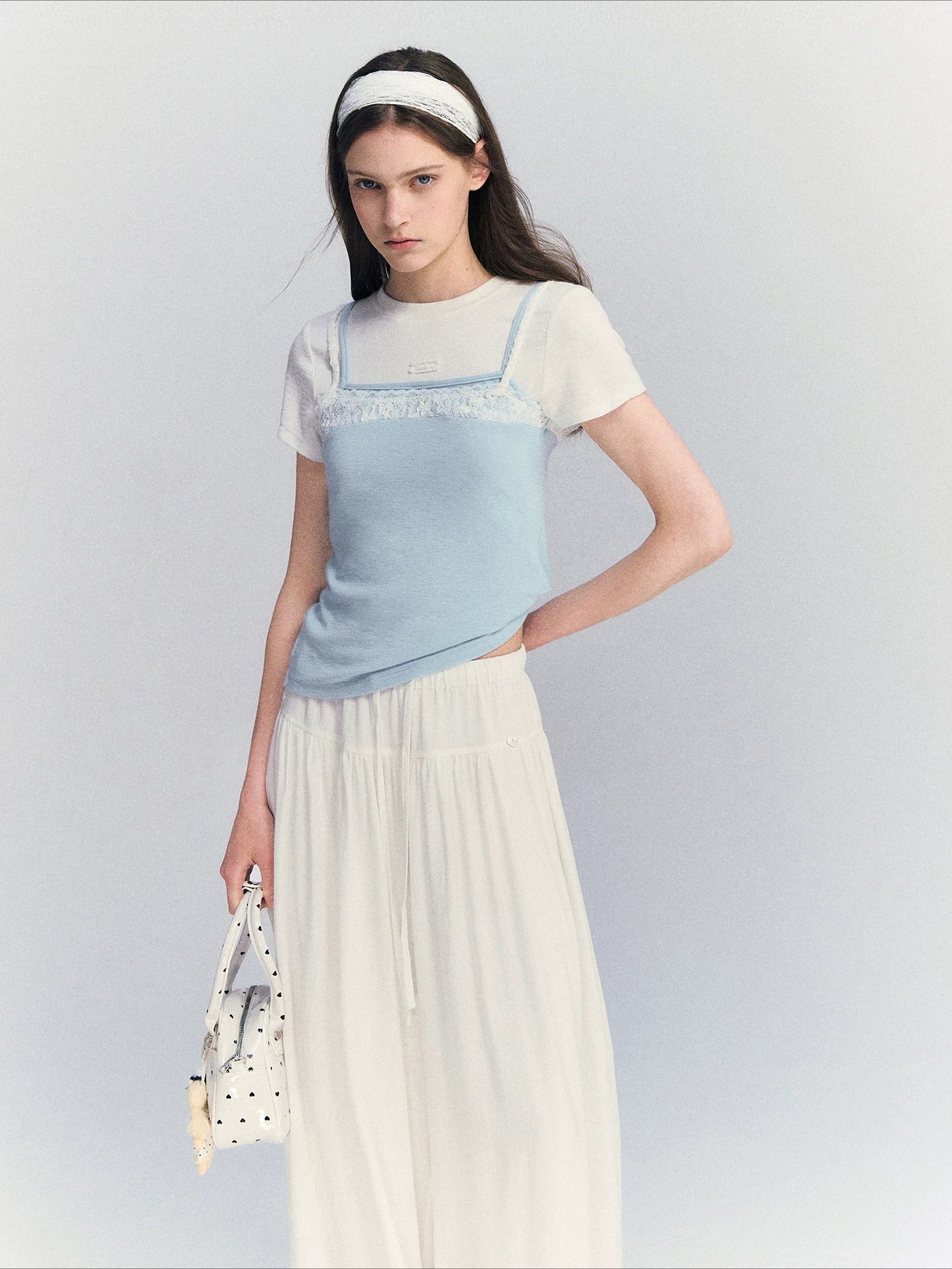 Lace Contrast Tee