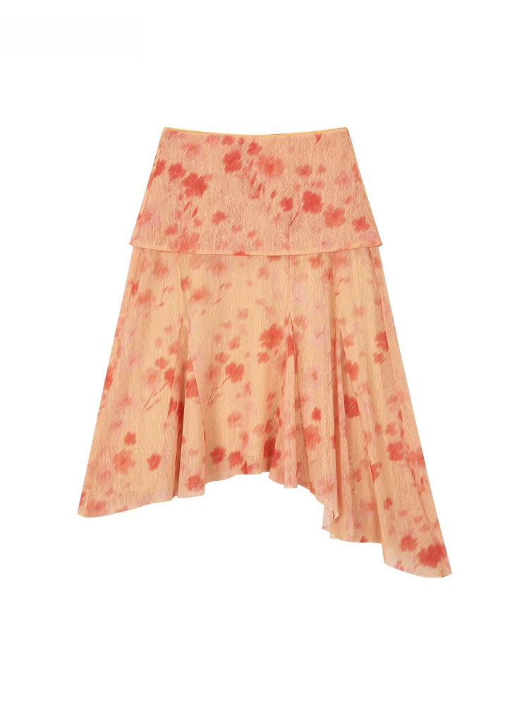 Floral Halter Top &amp; Skirt Set