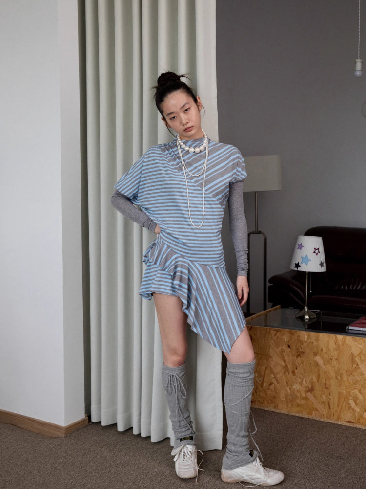Solid Knit Cross-Tie Seamless Leg Socks