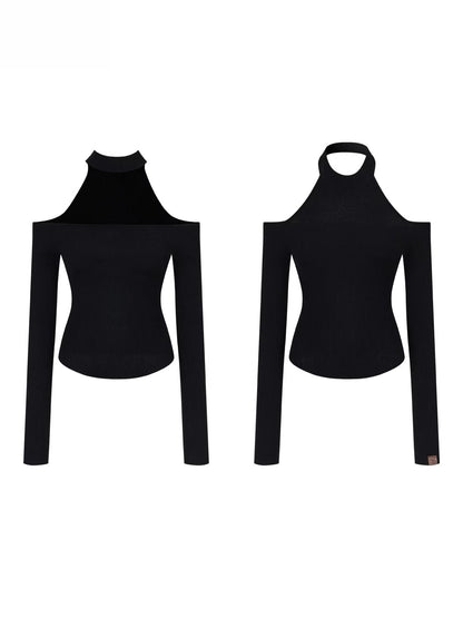 Rib Knit Off-Shoulder Two-Way Top
