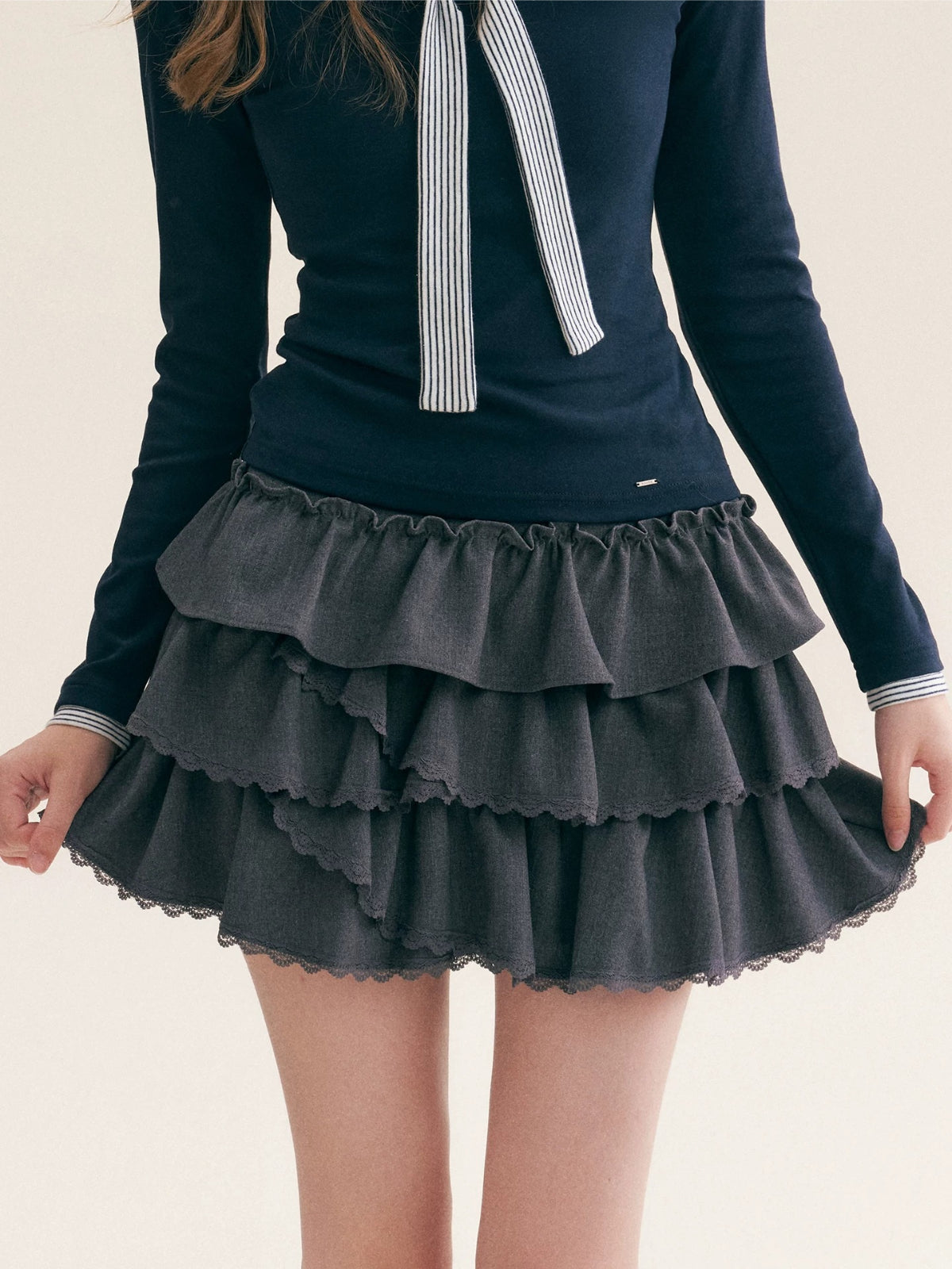 French Ruffle Mini Skirt