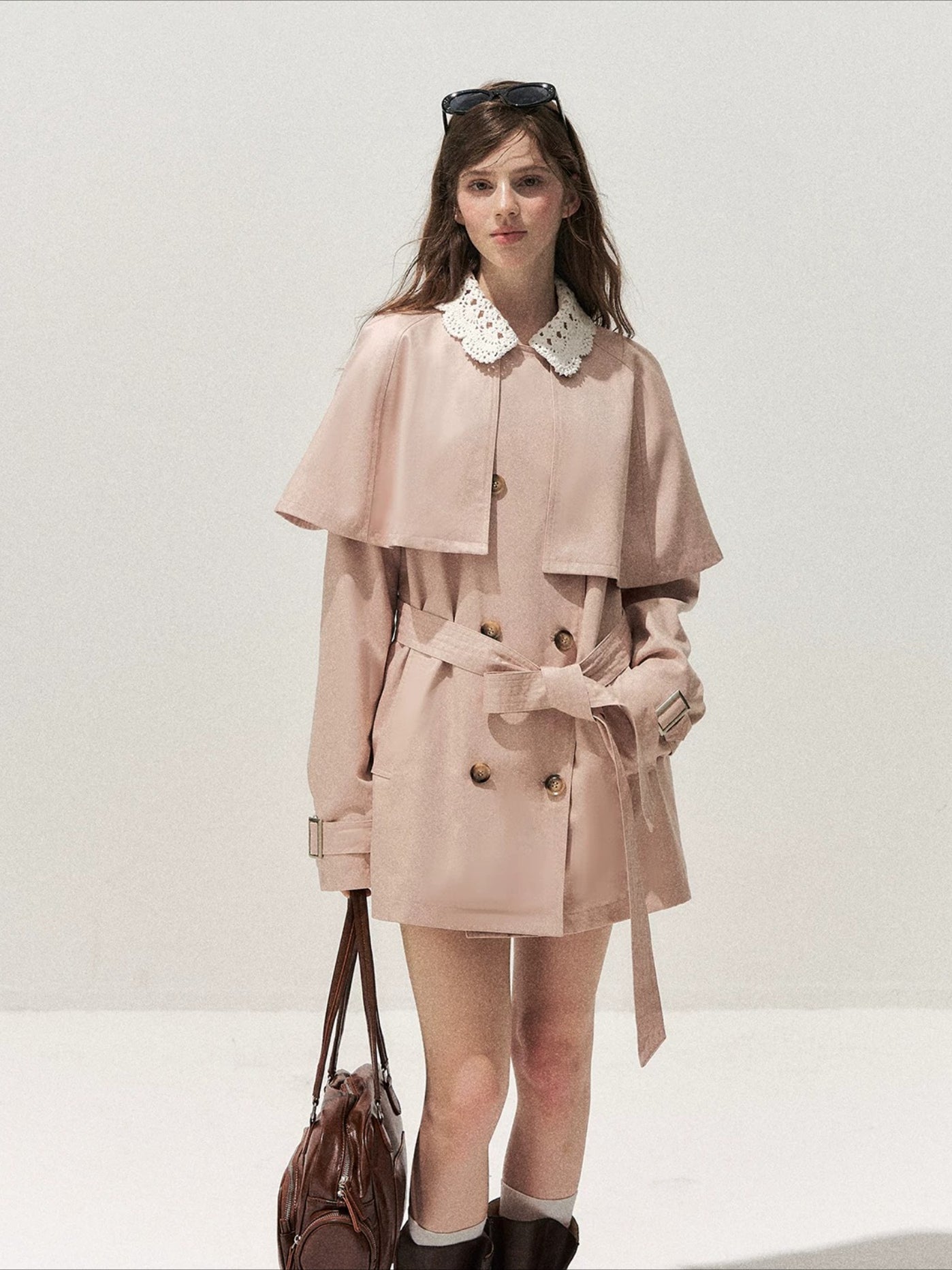 Detachable Cape Trench Coat