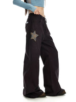 Star Patch Wide Leg Pants