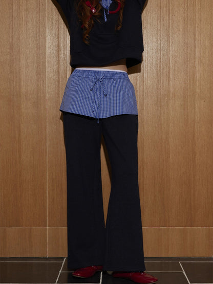 Plaid Layered Three-Piece Lounge Set