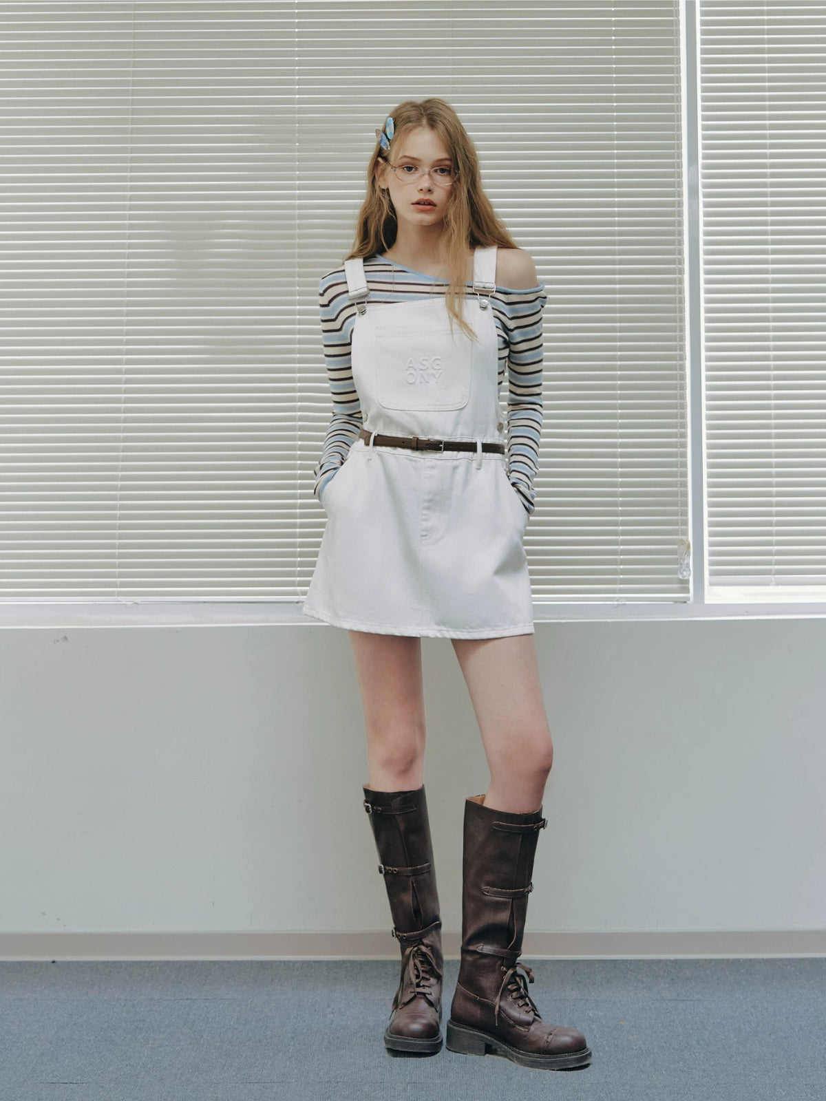 Lyocell Stripe Knit Top
