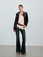 Asymmetric Lace Satin Camisole