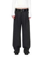 Wool Wide Leg Tailored Pants