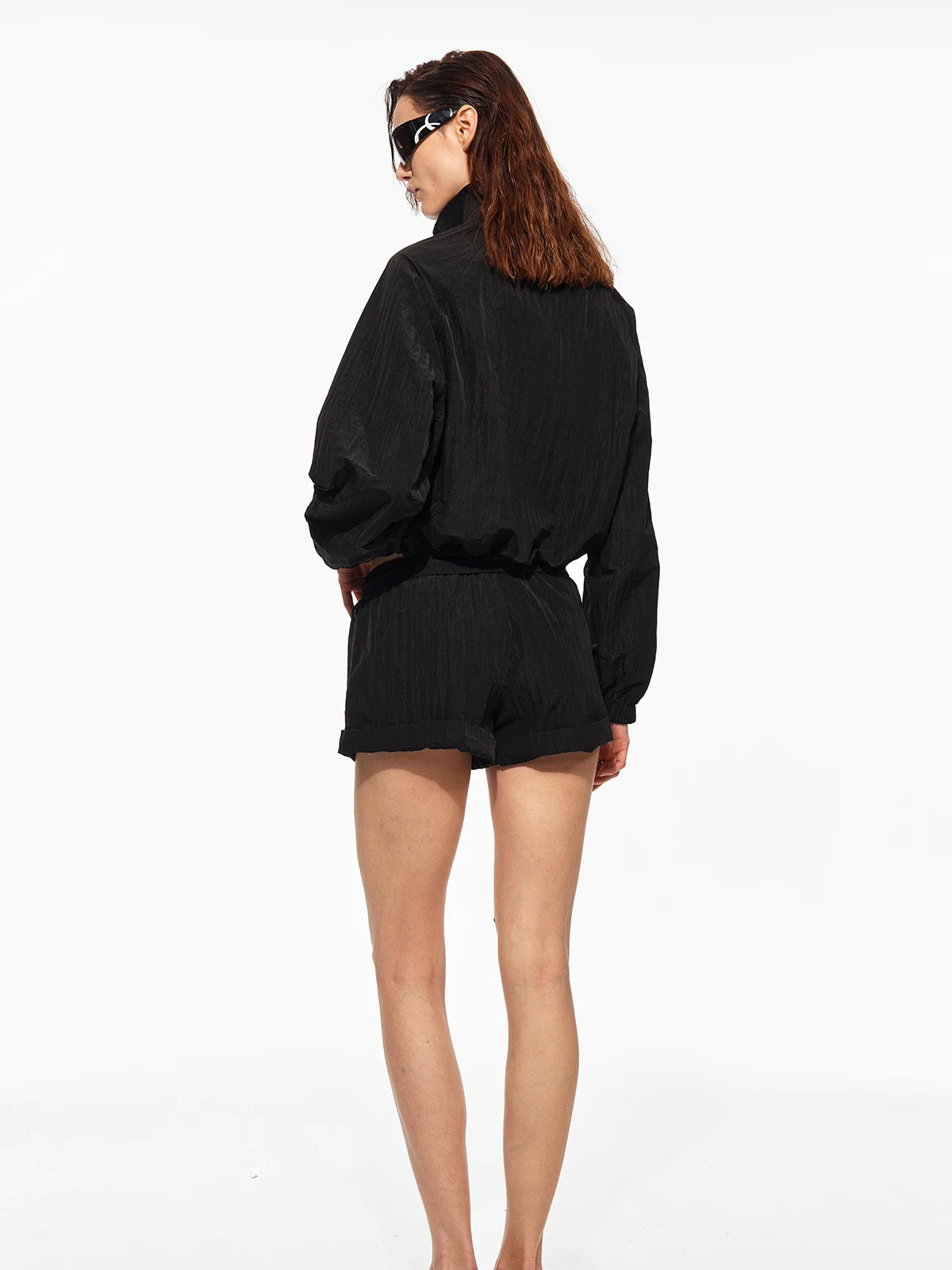 Airy Zip Shorts Set