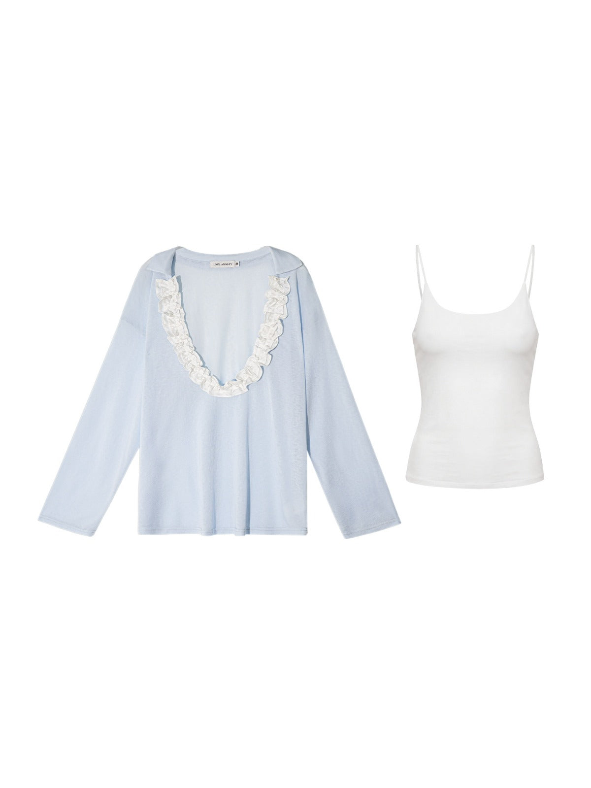 Ruffle Cloud Tee Set