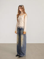 Vintage Rhinestone Knit Sweater