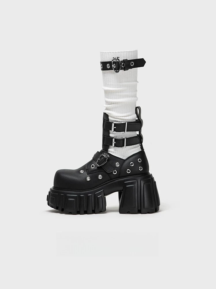 Chunky Roman Platform Boots