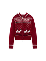 Merino Horse Knit Hoodie