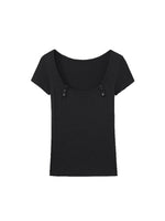 Black & White U-Neck Tee