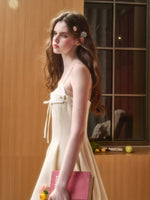 Faux-Layer Wool Slip Dress