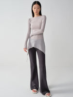 Cooling Modal Low-Waist Flared Wide-Leg Pants