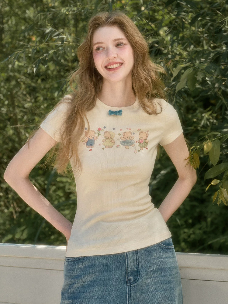 Bear Print T-Shirt