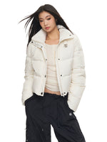 Black & White Pearl Down Short Jacket