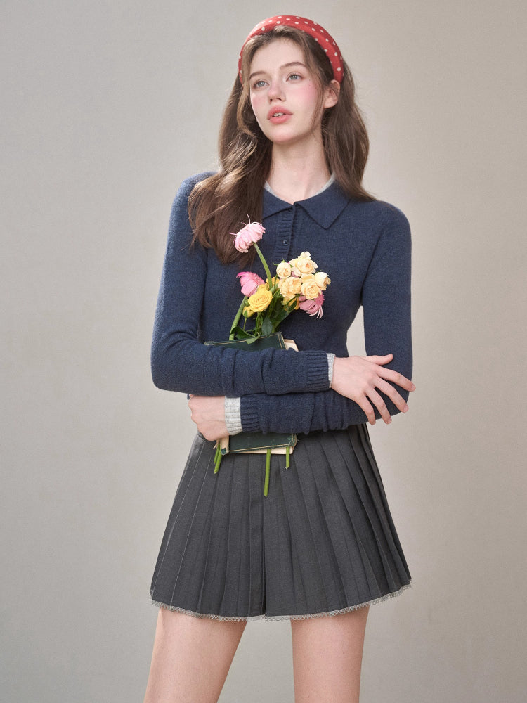 Silky Wool Cropped Cardigan