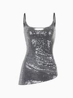 Sequin Sparkly Spaghetti Strap Tank Top