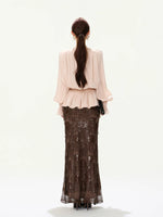 Bow Lantern Sleeve Blouse