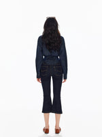 Low Waist Button Flare Pants
