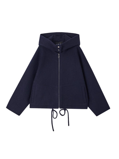 Hooded Short Wool Coat